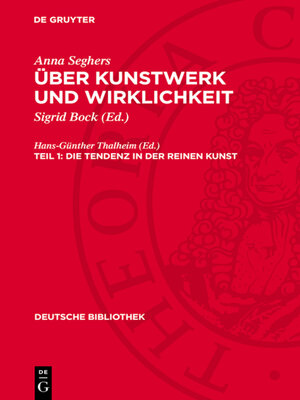 cover image of Die Tendenz in der reinen Kunst